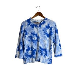 Lucy & Laurel cotton & silk blend cardigan. Size large